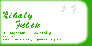 mihaly fulep business card