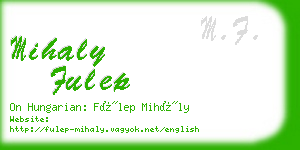mihaly fulep business card